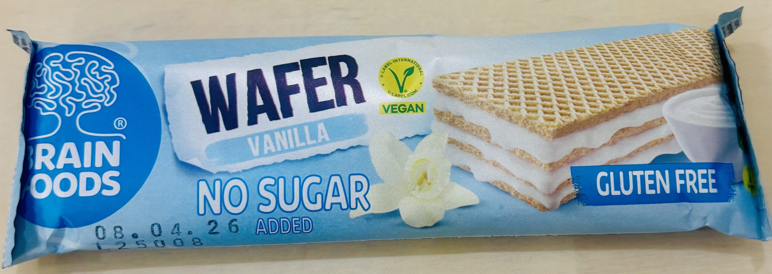 Brain Foods Gluten Free Vegan Wafers (Vanilla)