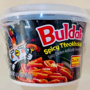 Buldak Hot Chicken Flavor Topokki - Spicy Fried Rice Cakes, Big Bowl