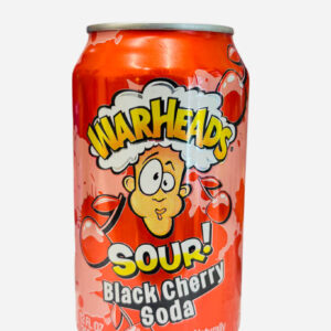 WARHEADS SOUR BLACK CHERRY SODA 12 OZ CAN