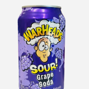 WARHEADS SOUR GRAPE SODA 12 OZ CAN