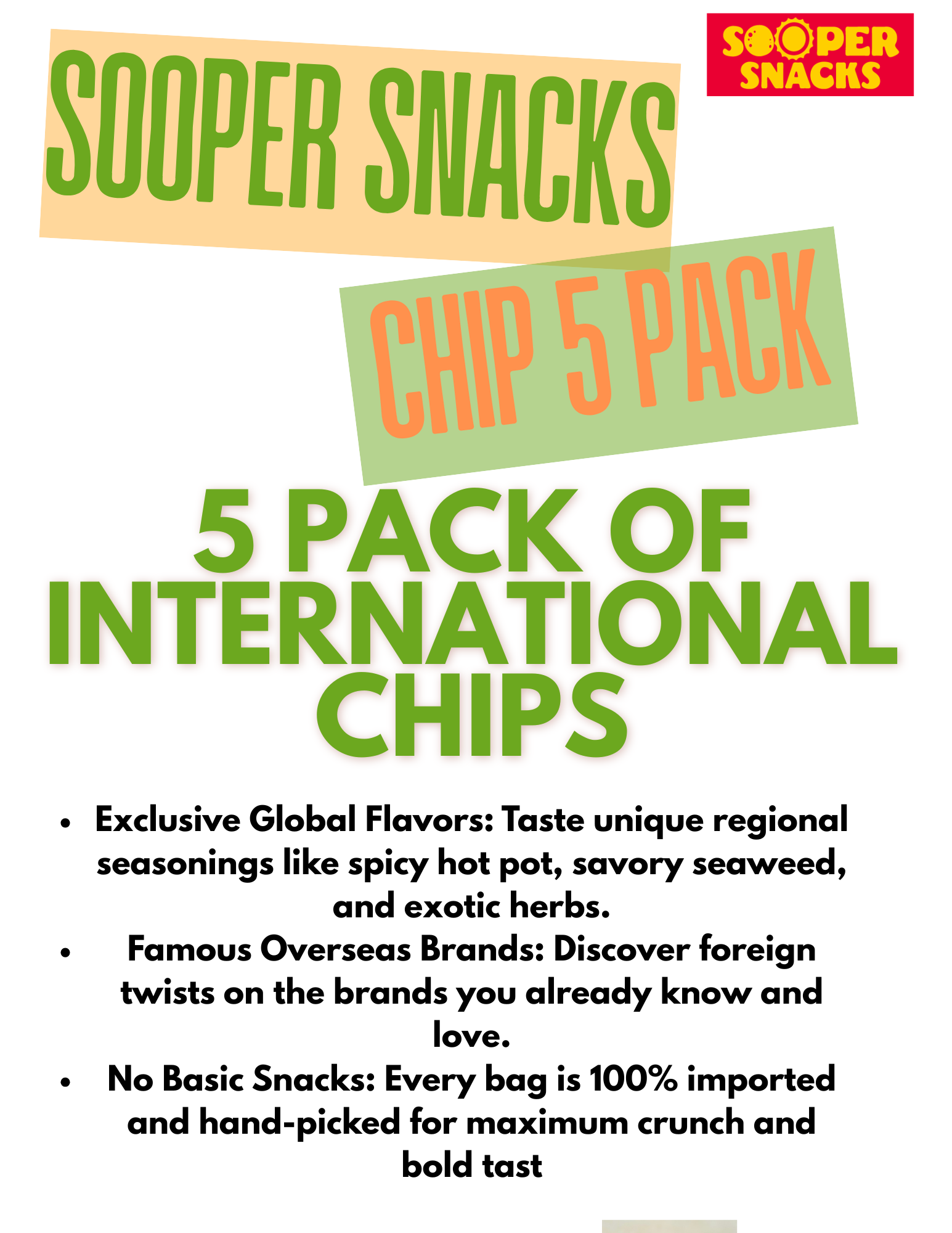5 PACK OF INTERNATIONAL CHIPS